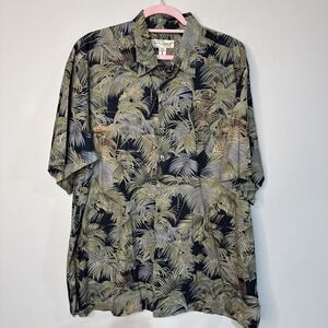 Tori Richard Shirt Mens XL 100% Cotton Lawn Floral Hawaiian Short Sleeve USA